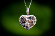always in my heart mom and daughter cremation necklace